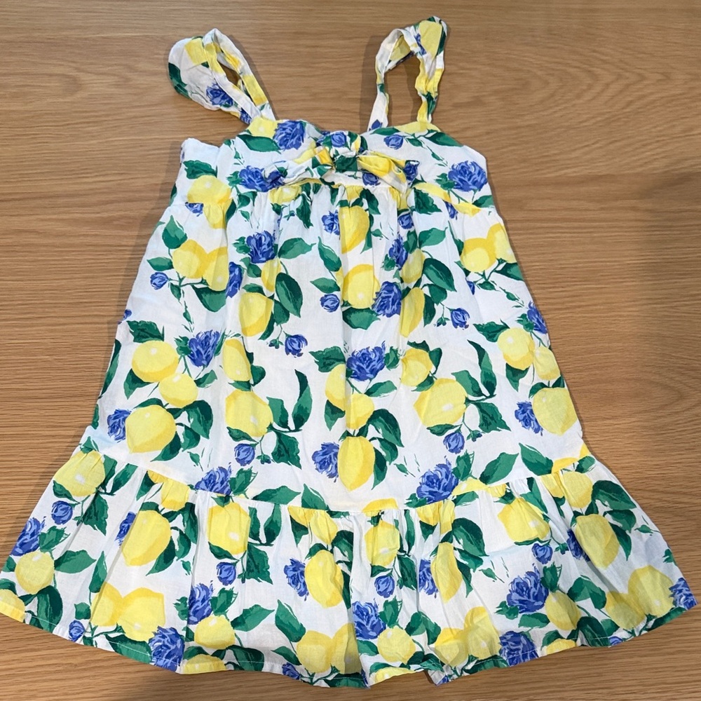 Janie and jack Floral Lemon Print Kids Dress size 4